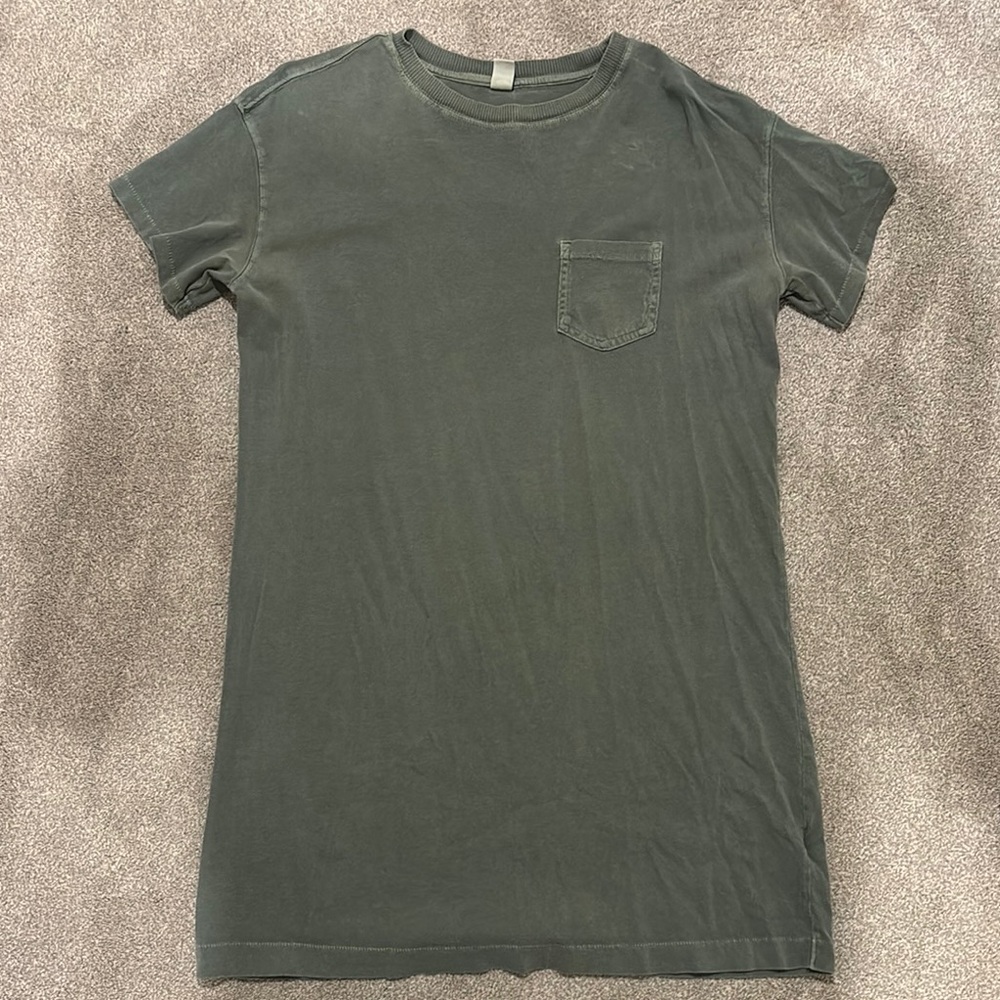 Old Navy Olive Green Crew Neck T-Shirt Dress